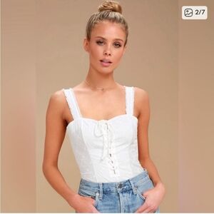 Free People Lace Up Bodysuit